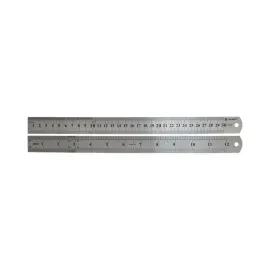 Regla metálica, 30 cm (cm & inch), Versión Alta Calidad, 1 Und