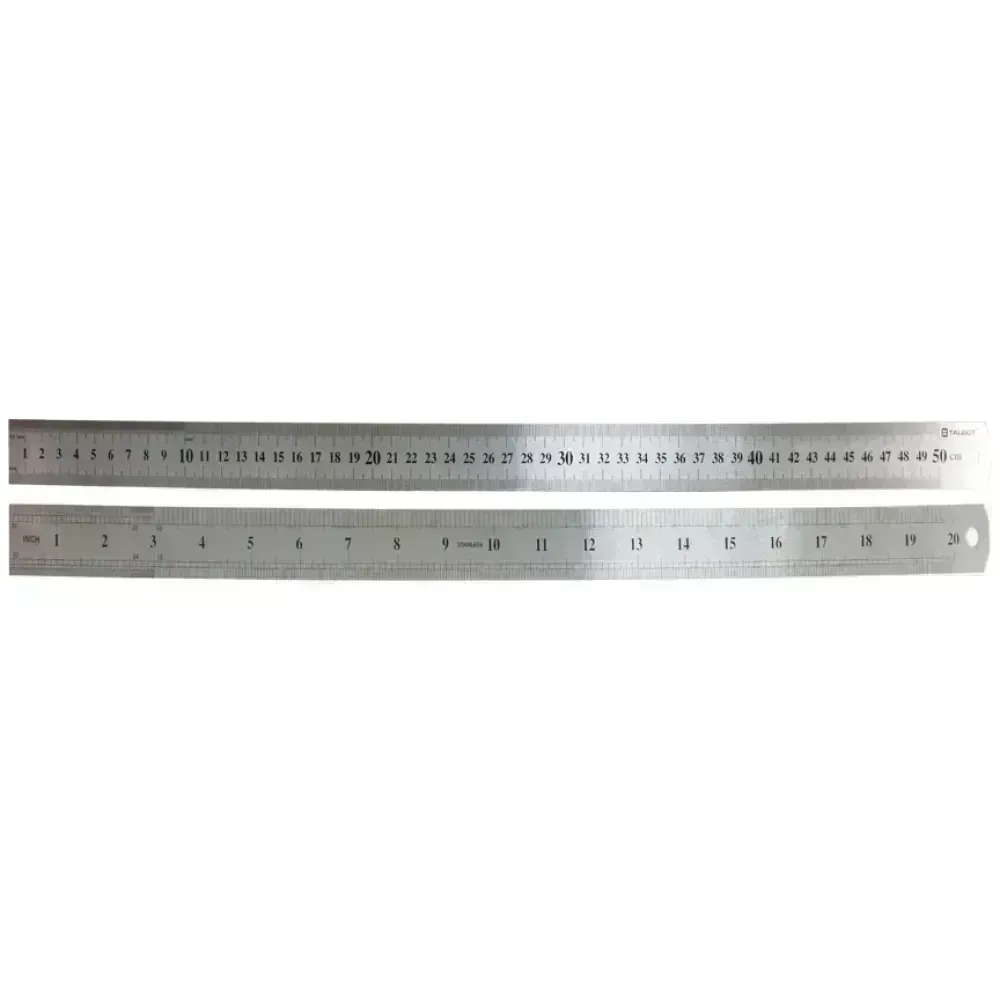 Regla metálica, 50 cm (cm & inch), Versión, Alta Calidad, 1 Und