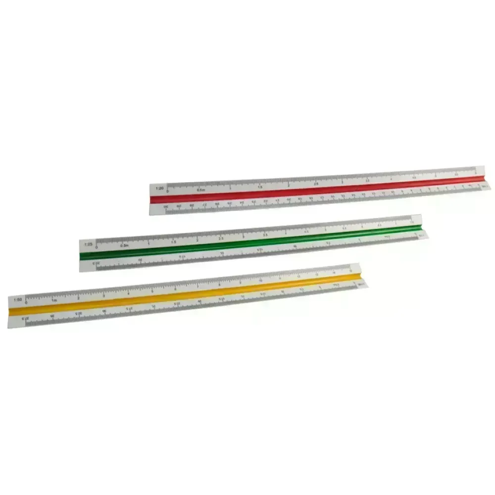 Escalímetro Plástico, 30 cm, Escala: 1:20:25:50:75:100:125, 1 Und