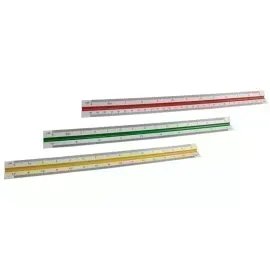Escalímetro Plástico, 30 cm, Escala: 1:20:25:50:75:100:125, 1 Und