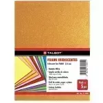 Goma Eva Iridescent Glitter, Tam. Oficio, 2 mm, Pack x 10 h.  Naranja