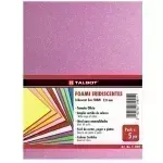 Goma Eva Iridescent Glitter, Tam. Oficio, 2 mm, Pack x 10 h.  Rosado Claro