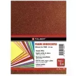 Goma Eva Iridescent Glitter, Tam. Oficio, 2 mm, Pack x 10 h.  Rojo