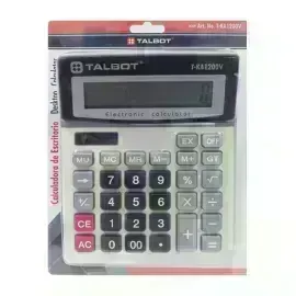 Calculadora, Escritorio, 12 dígitos, solar y baterías, 1 Und.
