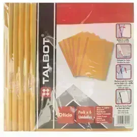 Flip Plástico, Tam. Oficio, Naranja, Pack x 6 Unds.