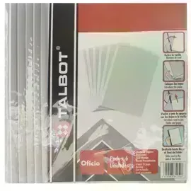 Flip Plástico, Tam. Oficio, Blanco, Pack x 6 Unds.