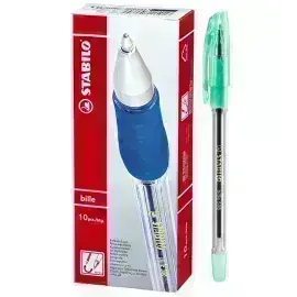 Bolígrafo, Bille 508, Punta Fina 0.4 mm, Verde, Caja x 10 Unds. 