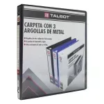 Archivador, 3 Argollas, 0.5", Tam. Carta, Negro, 1 Und.