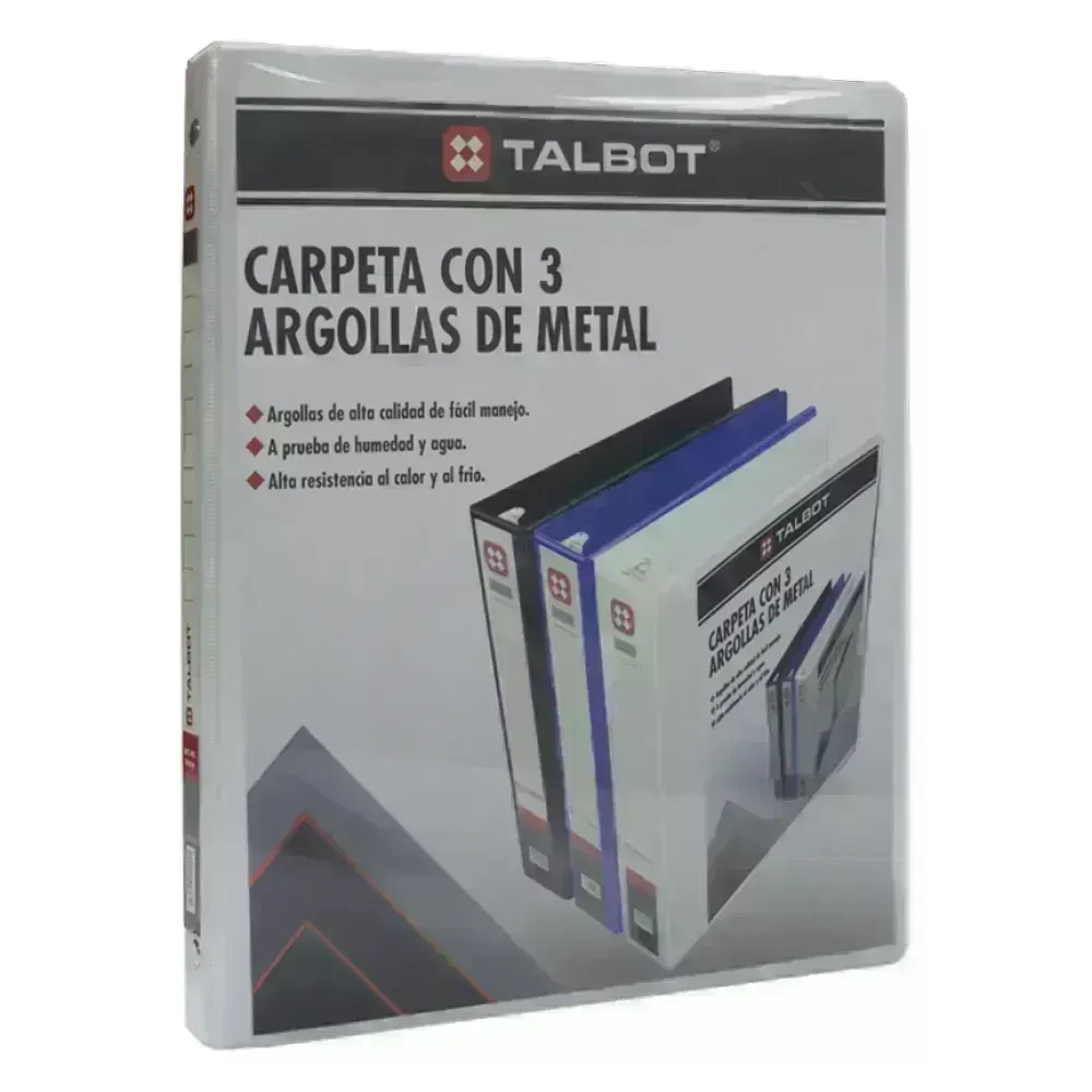 Archivador, 3 Argollas, 0.5", Tam. Carta, Blanco, 1 Und.