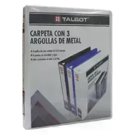 Archivador, 3 Argollas, 0.5", Tam. Carta, Blanco, 1 Und.