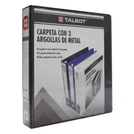 Archivador, 3 Argollas, 1.5", Tam. Carta, Negro, 1 Und.