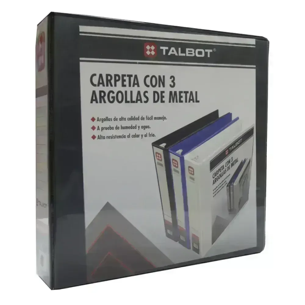 Archivador, 3 Argollas, 2.0", Tam. Carta, Negro, 1 Und.