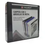 Archivador, 3 Argollas, 2.0", Tam. Carta, Negro, 1 Und.