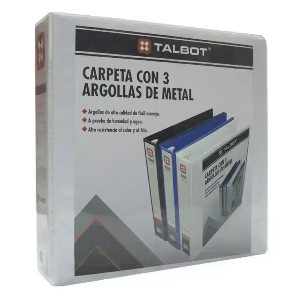Archivador, 3 Argollas, 2.0", Tam. Carta, Blanco, 1 Und.