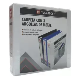 Archivador, 3 Argollas, 2.0", Tam. Carta, Blanco, 1 Und.