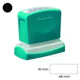 Estructura, para Sello, Negro, 16x48mm, 1 Und. 
