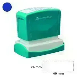 Estructura, para Sello, Azul, 24x49mm, 1 Und. 