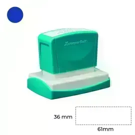 Estructura, para Sello, Azul, 36x61mm, 1 Und. 