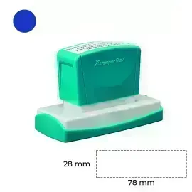 Estructura, para Sello, Azul, 28x78mm, 1 Und. 