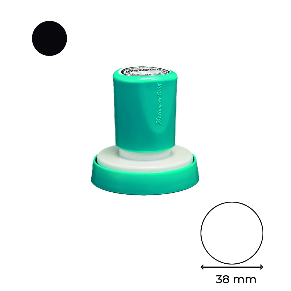 Estructura, para Sello, Negro, Circular 38mm, 1 Und. 
