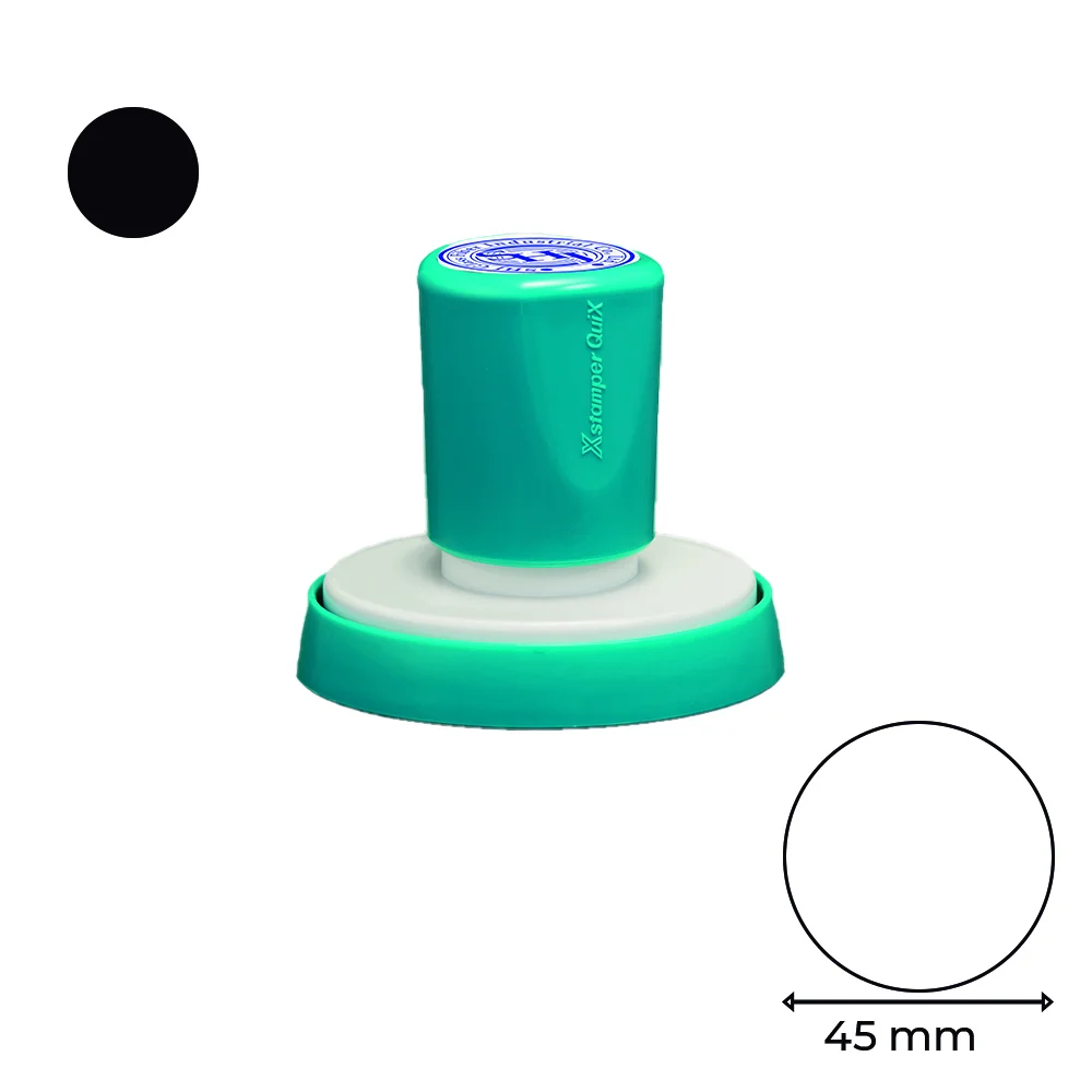 Estructura, para Sello, Negro, Circular 45mm, 1 Und. 