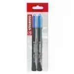 Marc. Permanente para CD, Cappi, Punta Redonda, M 1.0 mm, Pack x 2 Unds. Azul