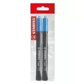 Marc. Permanente para CD, Cappi, Punta Redonda, M 1.0 mm, Pack x 2 Unds. Azul