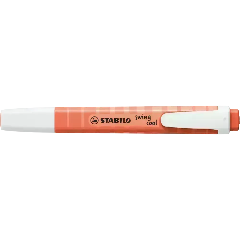 Resaltador, Swing Cool, Punta Biselada 1.0-4.0 mm, Colores Pastel, Rojo Coral Suave, Unidad