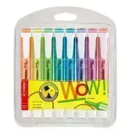 Resaltador, Swing Cool, Punta Biselada 1.0-4.0 mm, Colores Fluo, Estuche x 8 Unds. Colores Surtidos