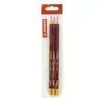Lápices de Grafito, Swano, HB, Barniz Rojo, Cuerpo Hexagonal, Mina 2.2 mm, c/Borrador, Pack x 3 Unds.