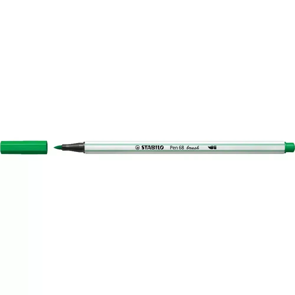 Marcador, Pen 68 Brush, Punta Pincel Flexible, Verde, Unidad
