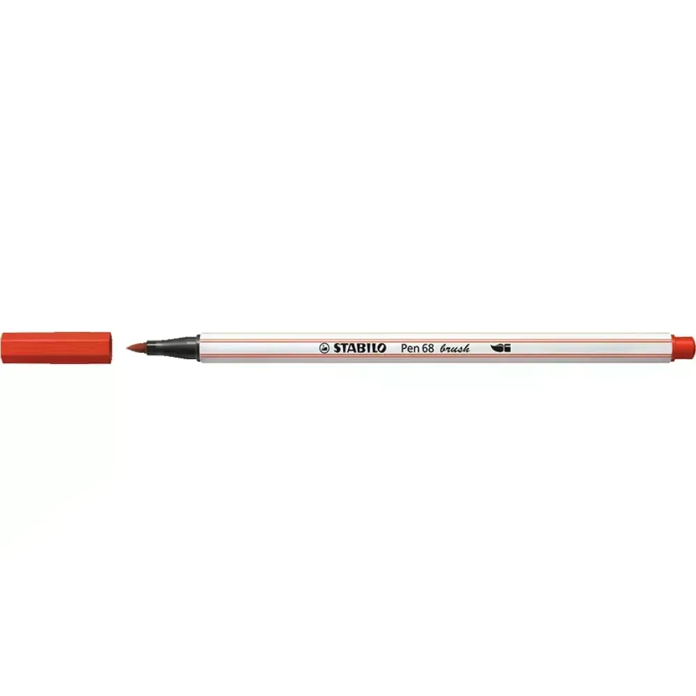 Marcador, Pen 68 Brush, Punta Pincel Flexible, Rojo Carmín, Unidad