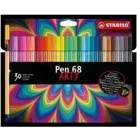 Marcador, Pen 68, Punta 1.0 mm, Estuche x 30 Unds. 30 Colores Surtidos