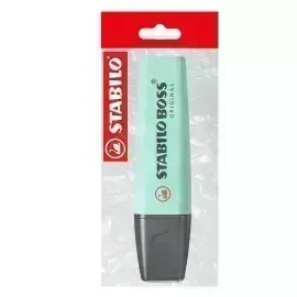 Resaltador, Boss, Punta Biselada 2.0-5.0 mm, Colores Pastel, Toque de Turquesa, Pack x 1 Und.