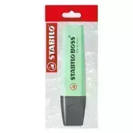 Resaltador, Boss, Punta Biselada 2.0-5.0 mm, Colores Pastel, Toque de Menta, Pack x 1 Und.