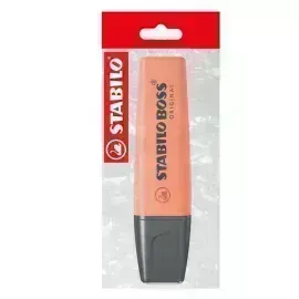 Resaltador, Boss, Punta Biselada 2.0-5.0 mm, Colores Pastel, Rojo Coral Suave, Pack x 1 Und.