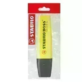 Resaltador, Boss, Punta Biselada 2.0-5.0 mm, Colores Fluo, Amarillo, Pack x 1 Und.