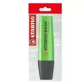 Resaltador, Boss, Punta Biselada 2.0-5.0 mm, Colores Fluo, Verde, Pack x 1 Und.