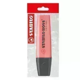 Resaltador, Boss, Punta Biselada 2.0-5.0 mm, Colores Fluo, Rojo, Pack x 1 Und.