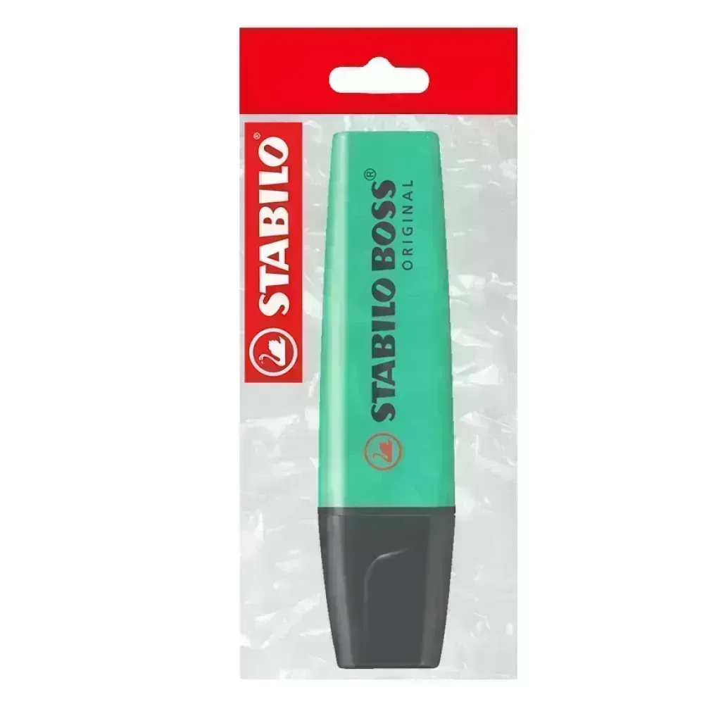 Resaltador, Boss, Punta Biselada 2.0-5.0 mm, Colores Fluo, Turquesa, Pack x 1 Und.