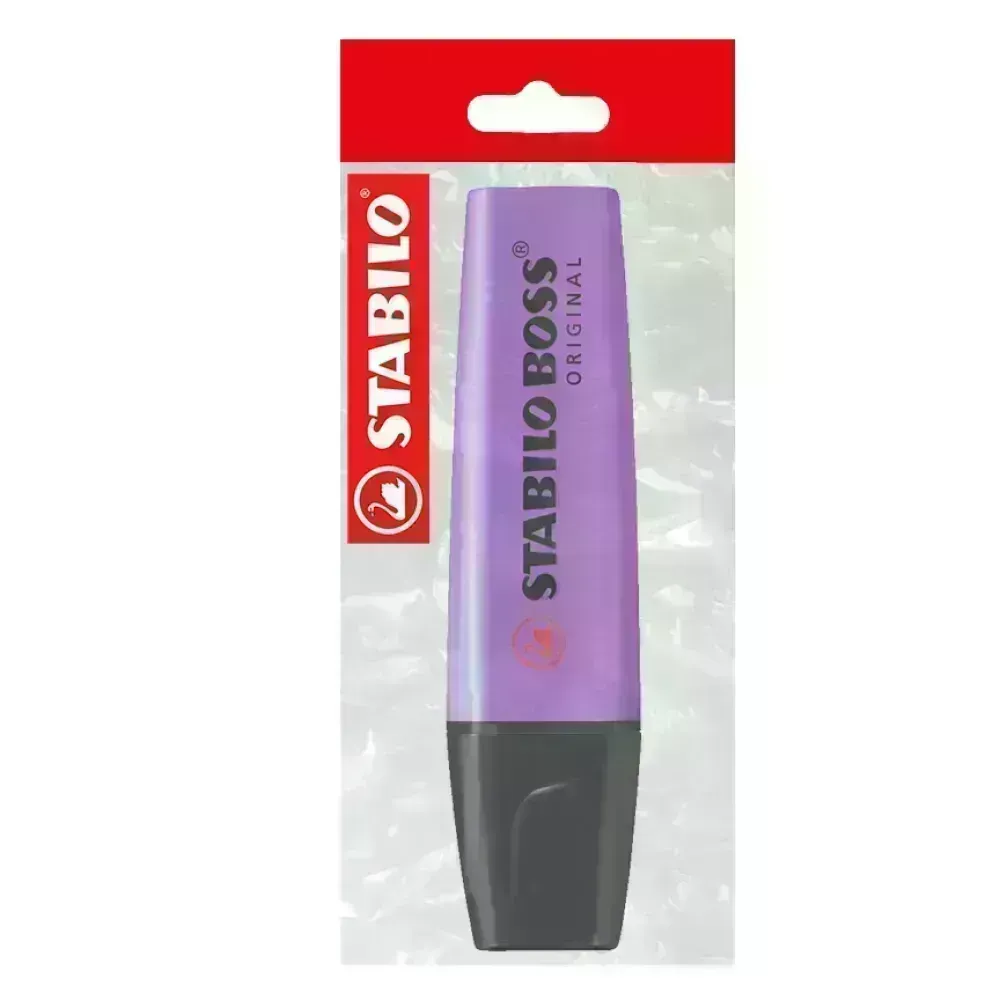 Resaltador, Boss, Punta Biselada 2.0-5.0 mm, Colores Fluo, Lavanda, Pack x 1 Und.