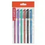 Bolígrafo, Excel 828, Punta Fina 0.38 mm, cuerpo opaco, Pack x 6 Unds., 6 Colores Surtidos