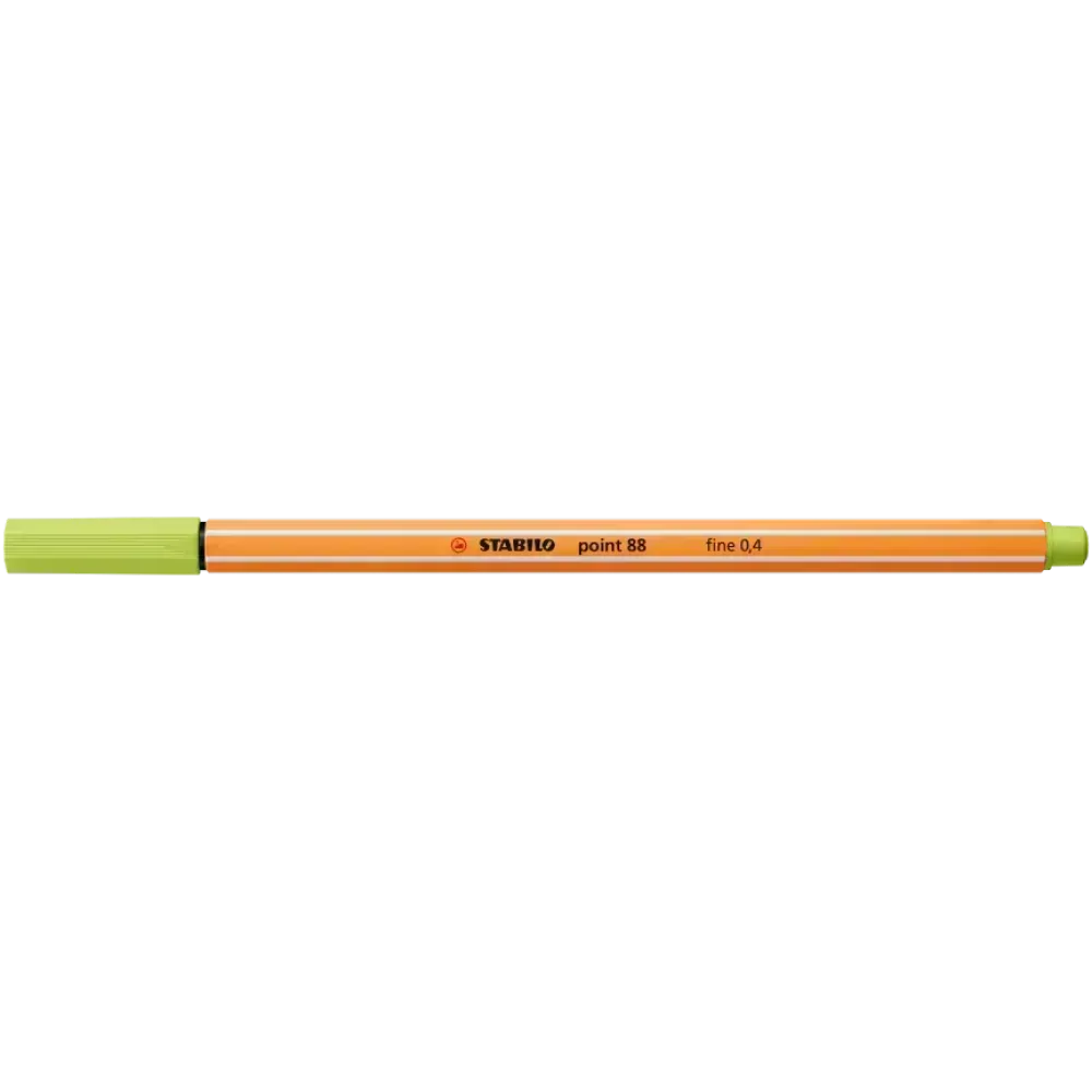 Micropunta/Felpa, Point 88,Punta Fina  0.4 mm, Verde Lima, Unidad