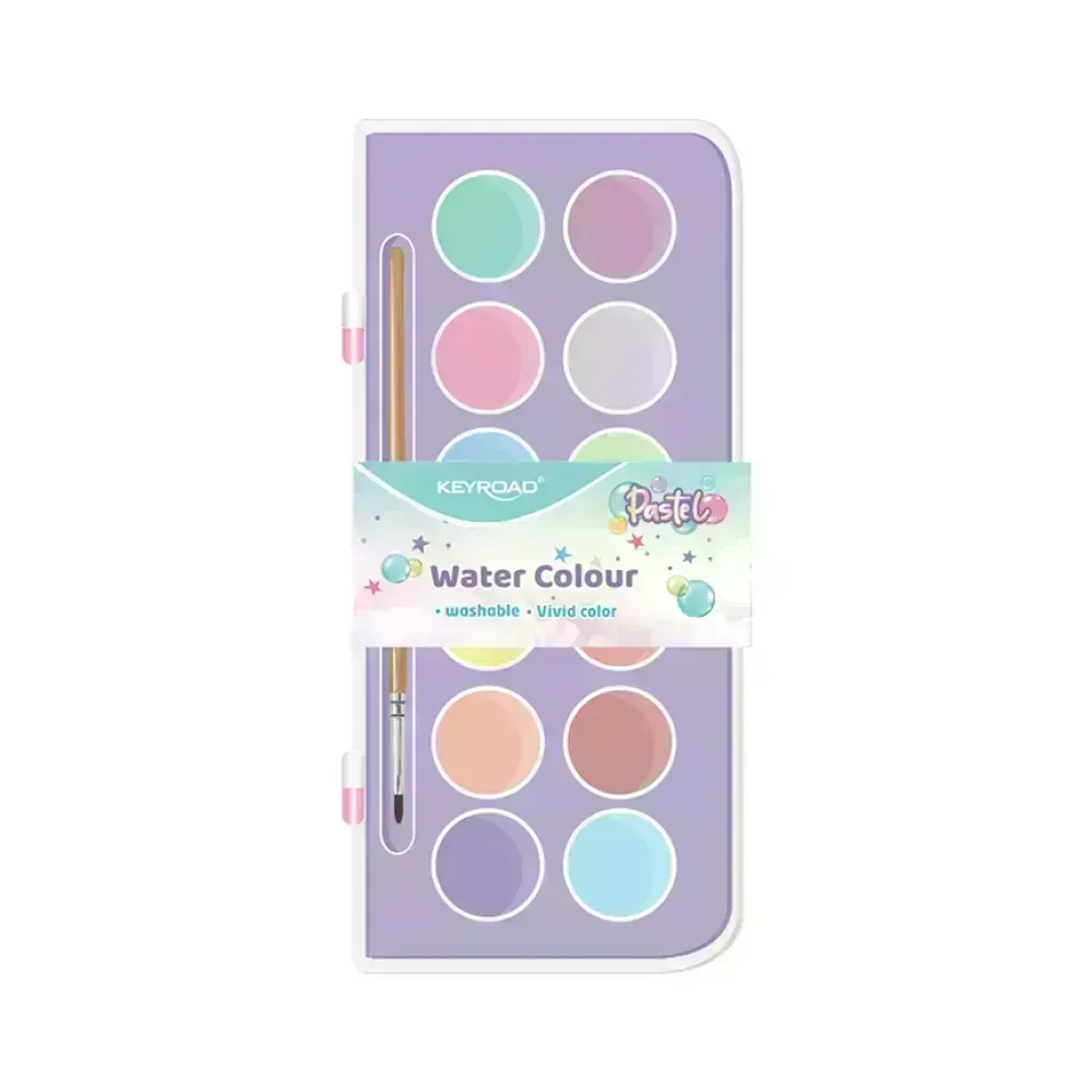 Acuarelas, Caja x 12 colores Pastel y Pincel.