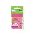 Notas Adh. Transparentes, 3" x 2", Magenta Traslucido Block x 50 h.