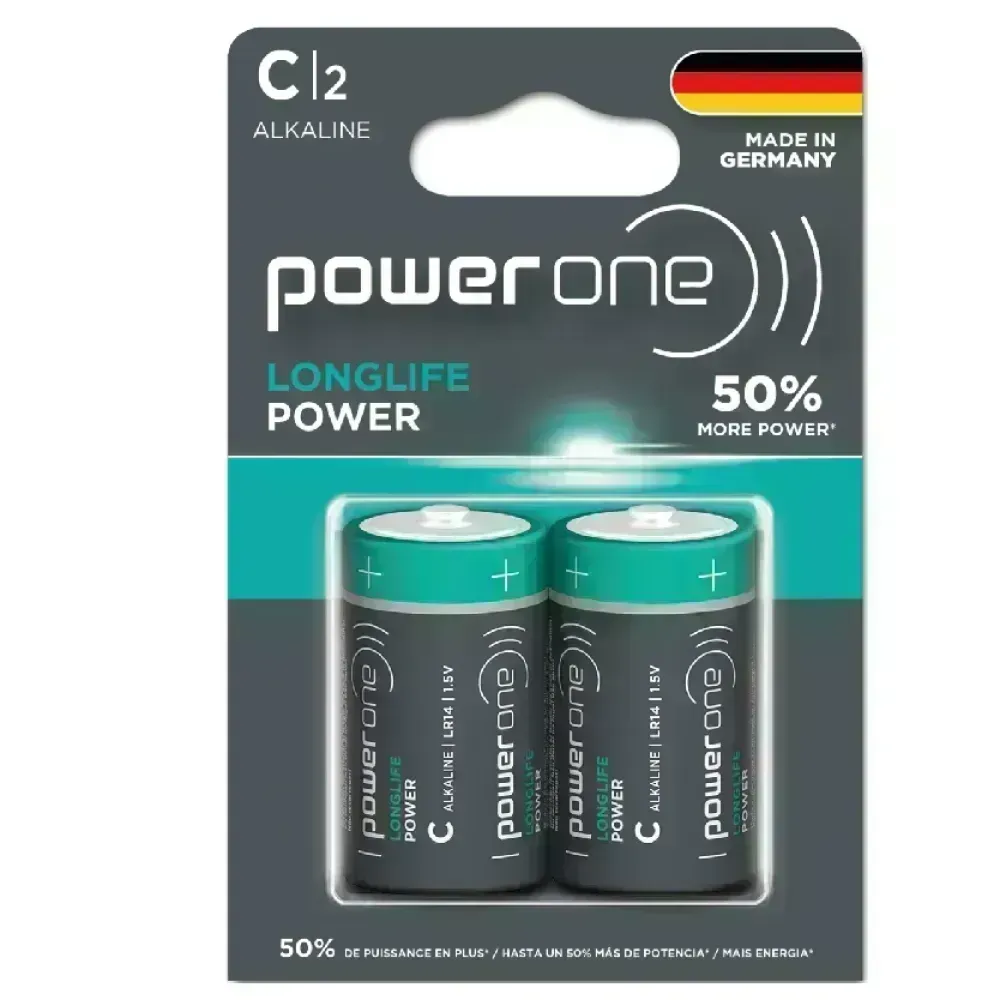 Pilas Alkalinas Power - C - Blister x 2