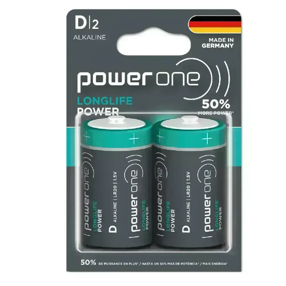 Pilas Alkalinas Power - D - Blister x 2